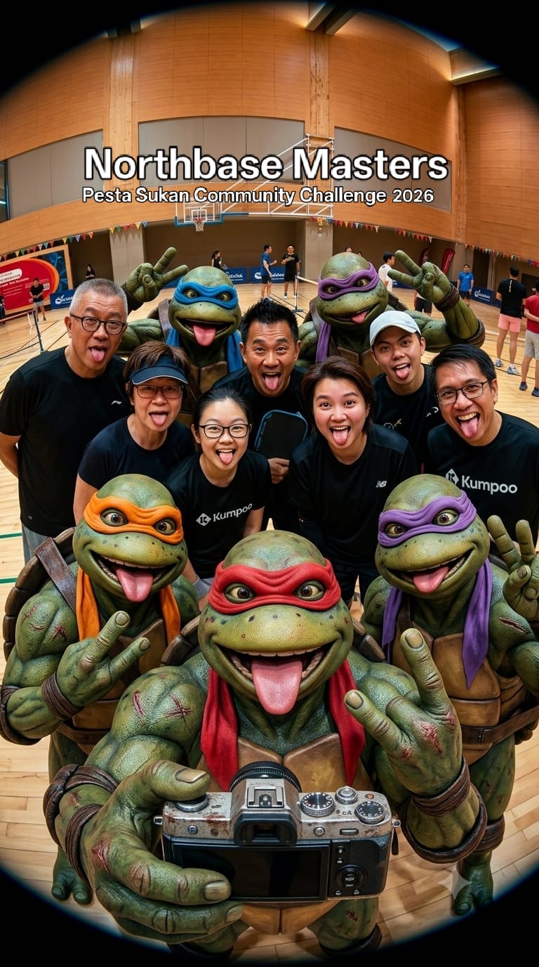 A social pickleball group at a session in Singapore